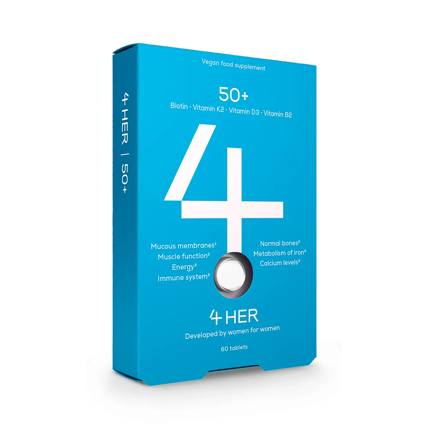 4Her Multi Vitamins For Women 50+ 60 Vegan Tablets