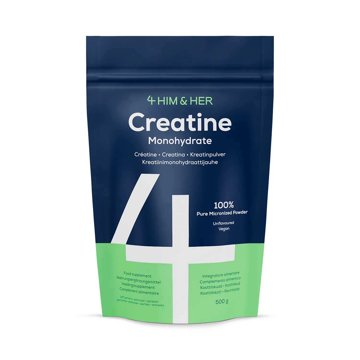 4Him&Her Creatine Monohydrate – Pure Micronized Powder 500 g