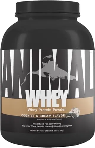 ANIMAL Isolate Whey Protein Powder (Cookies and Cream) – with 25g Protein & 4.6g BCAAs for Muscle Building, Protein Shake with isolates & Various Amino acids – 2,3kg