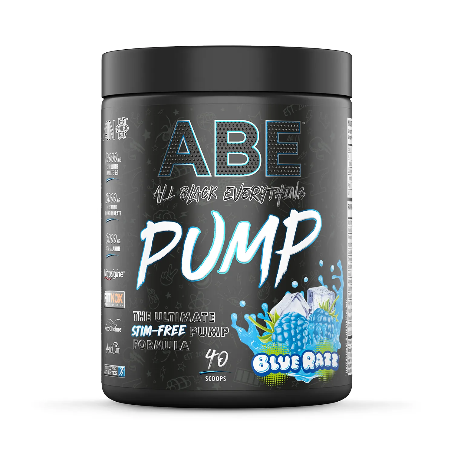 ABE Pump Pre Workout Powder Blue Razz 500g
