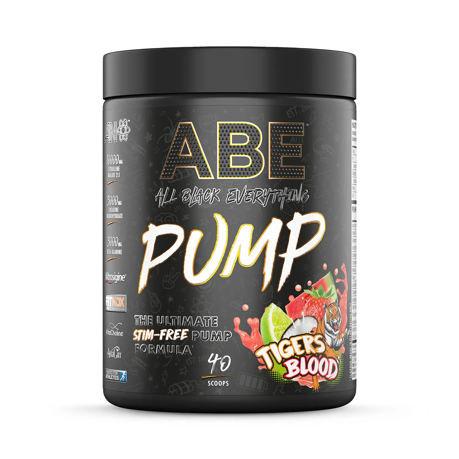 ABE Pump Pre Workout Powder Tigers Blood 500g