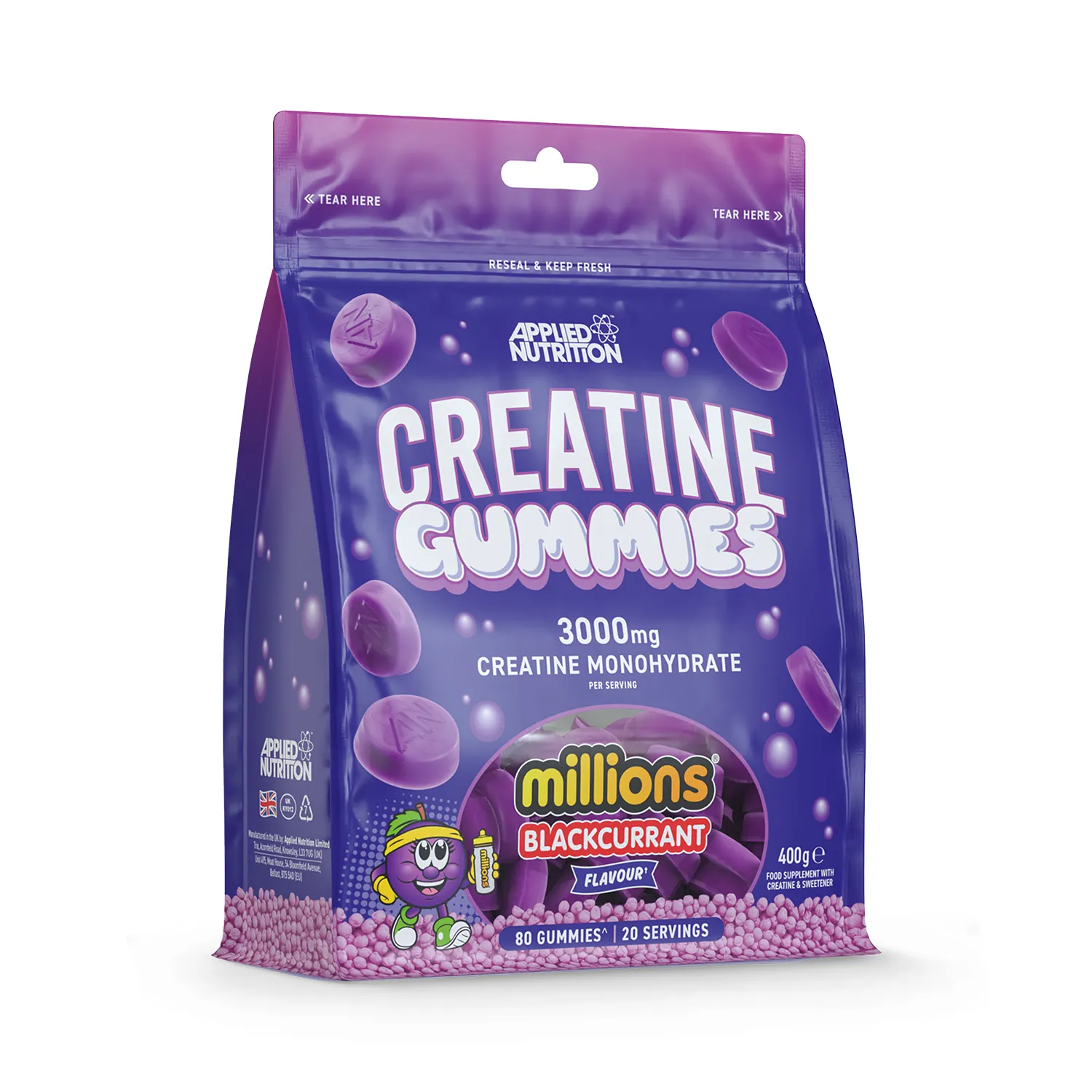 Creatine Gummies Millions® Blackcurrant 400g
