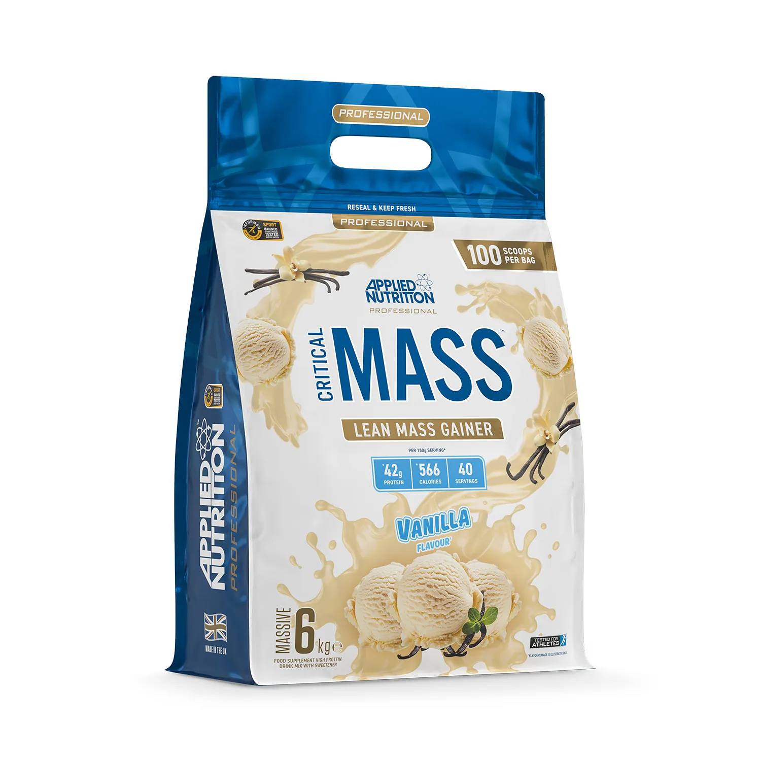 Critical Mass Professional Lean Mass Gainer Vanilla 6kg (40 Servings)
