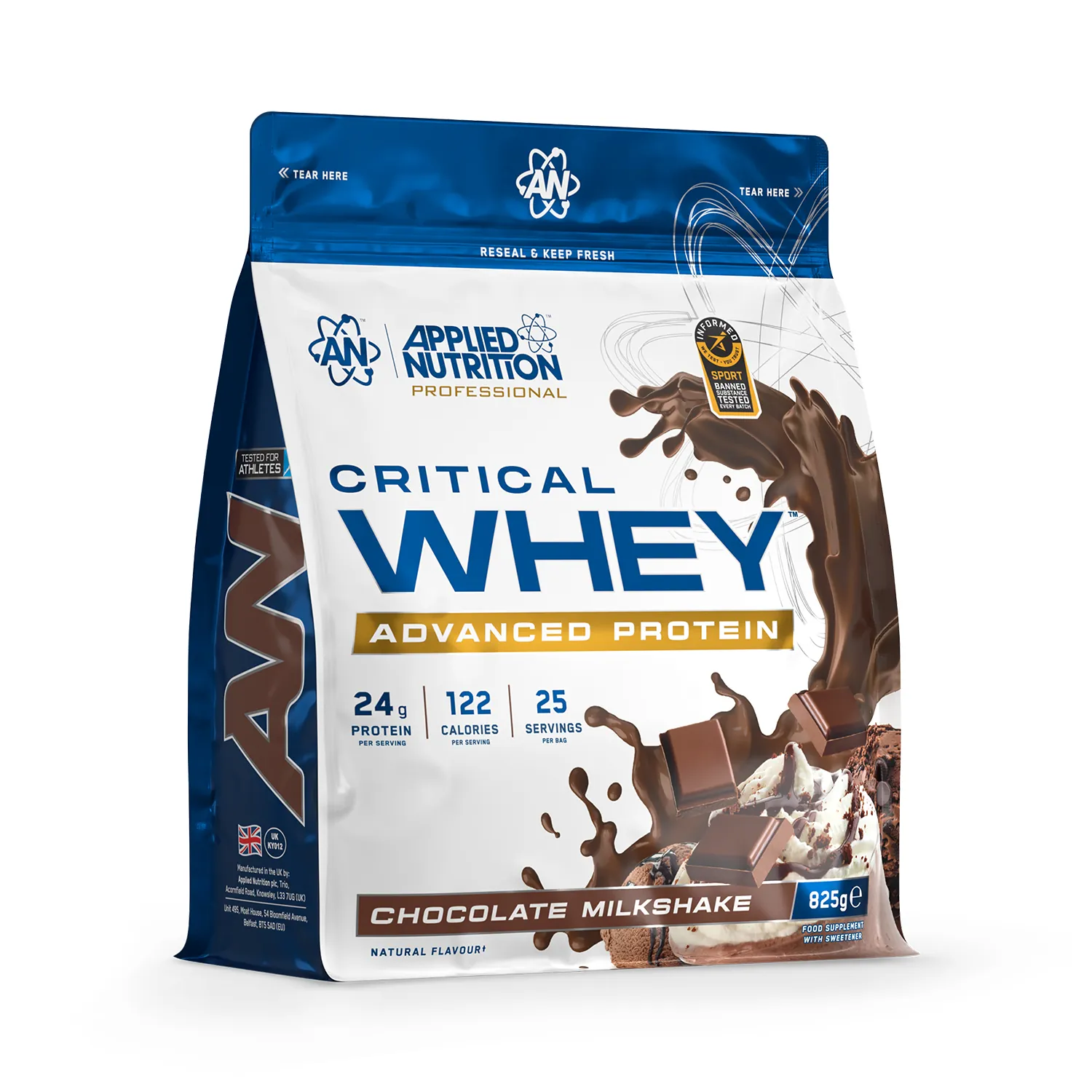Critical Whey Protein Powder Chocolate Milkshake 825g