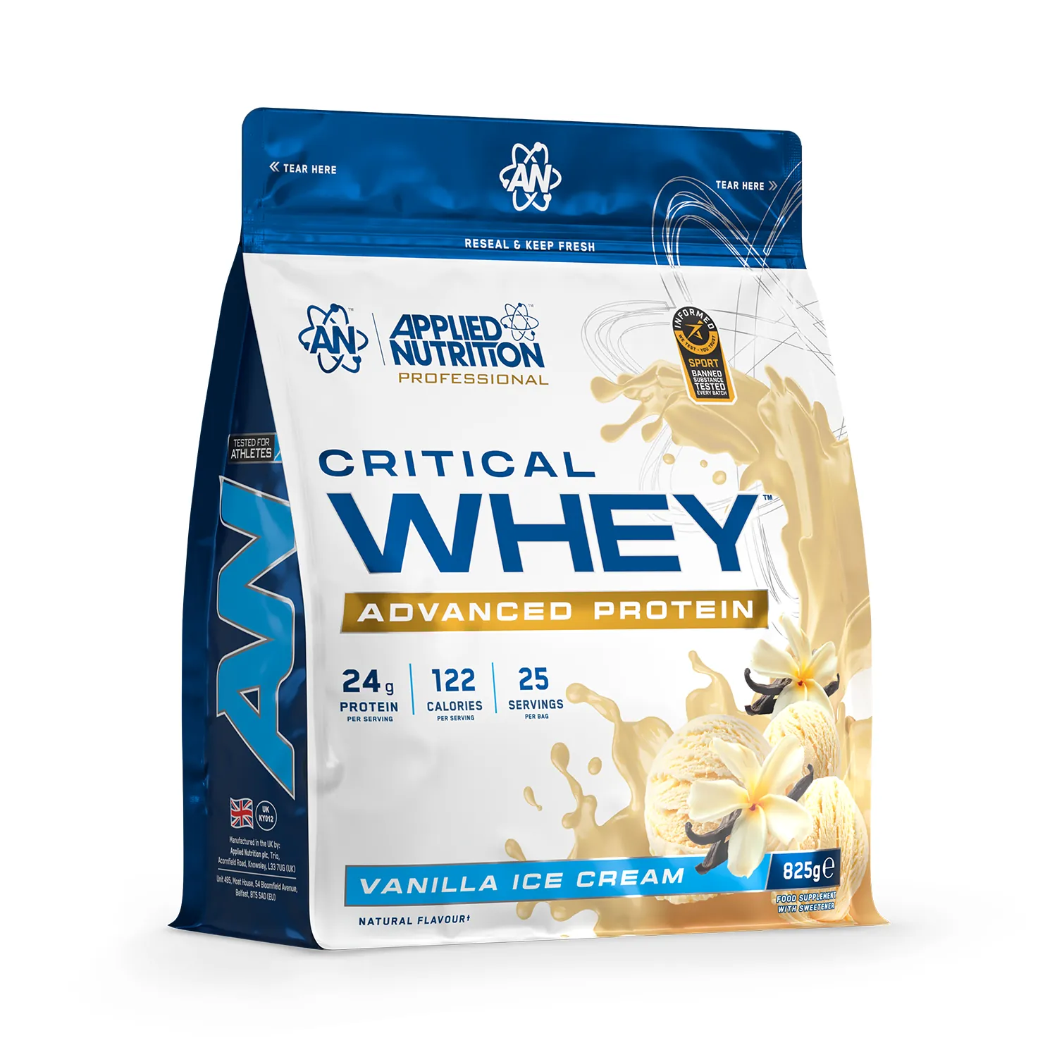 Critical Whey Protein Powder Vanilla Ice Cream 825g