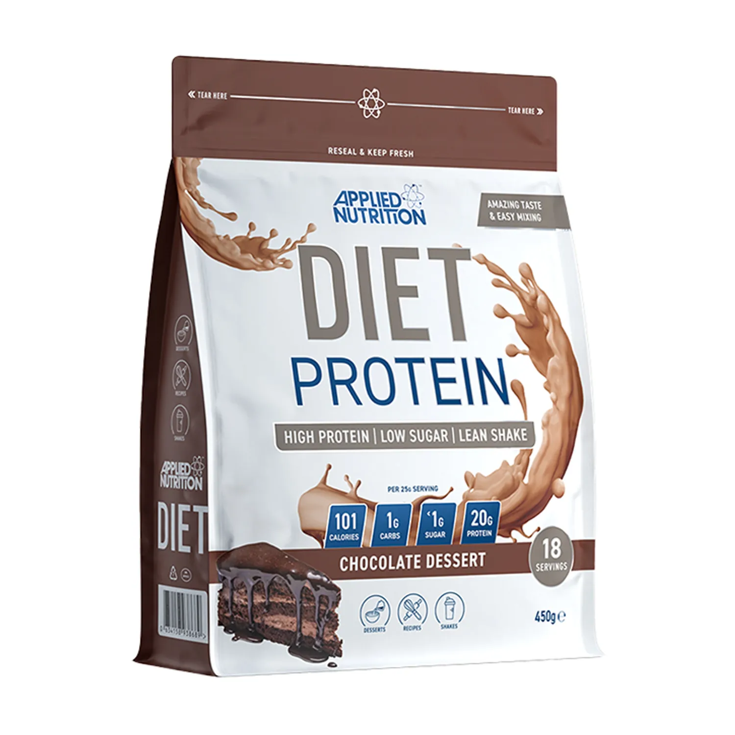 Diet Protein Chocolate Dessert 450g (18 Servings)