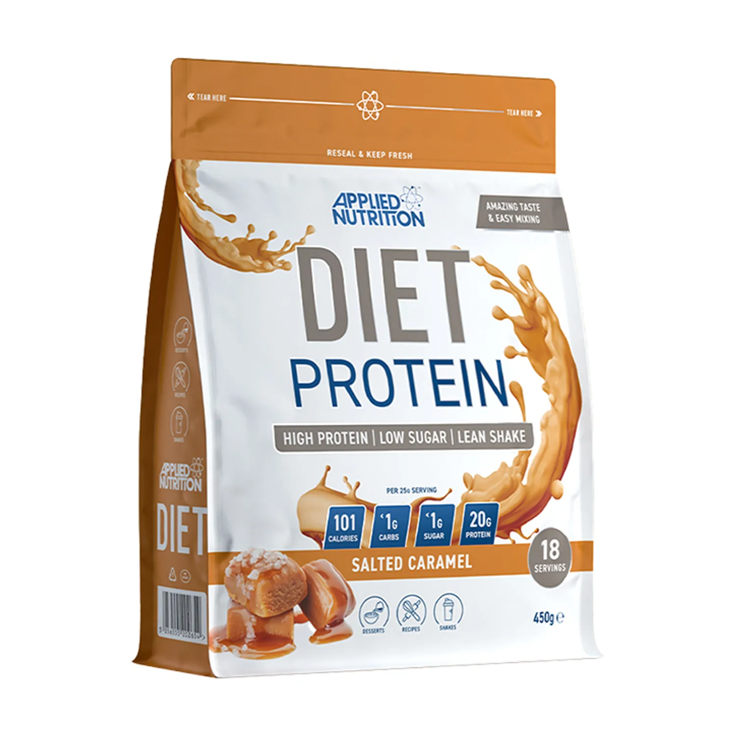 Diet Protein Salted Caramel 450g (18 Servings)