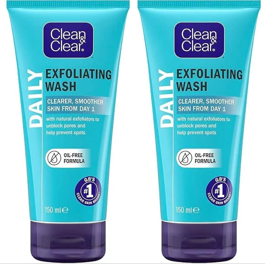 Clean-Clear Exfoliating Daily Wash 150 ml (Pack of 2)