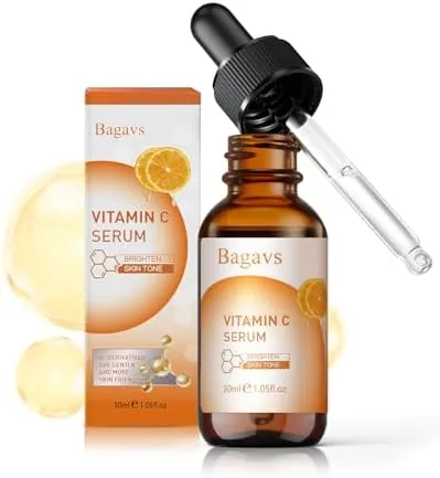 Vitamin C Brightening Serum，Face Skincare Serum with Hyaluronic Acid & Niacinamide, Deep Hydration, Fade Dark Spots, Glow Boosting & Skin Barrier Repair–30ml