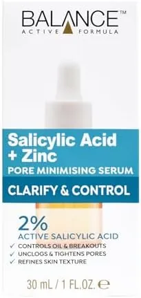 Balance Active Formula Salicylic Acid & Zinc Pore Minimising Serum for Oily, Blemish-Prone Skin - 30 ml