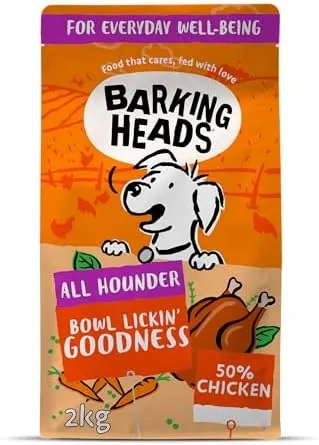 Barking Heads Complete Dry Dog Food 2kg - Adult All Hounder Bowl Lickin' Goodness Chicken - Natural Everyday Immunity & Vitality - Vet Approved