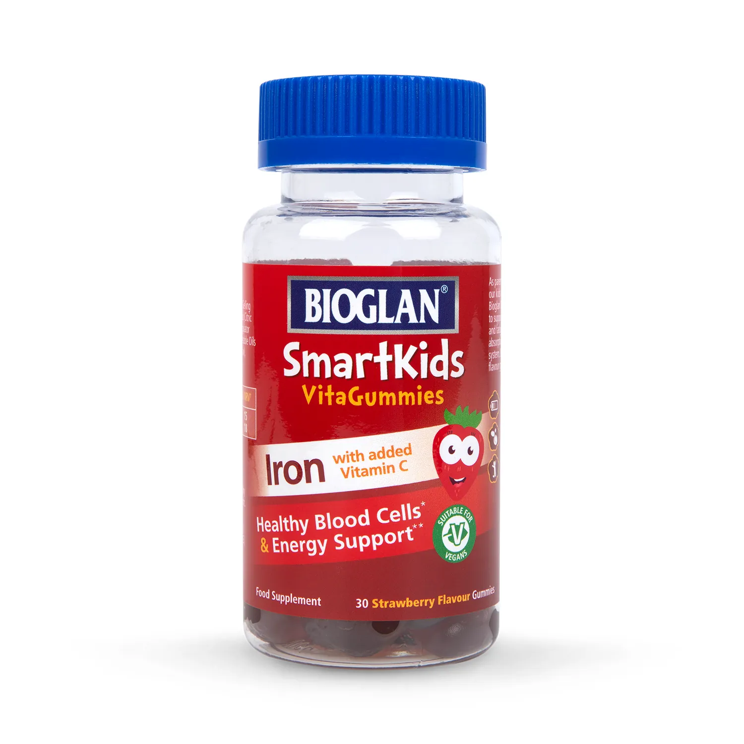 SmartKids Iron with Vitamin C 30 Strawberry Flavour Gummies