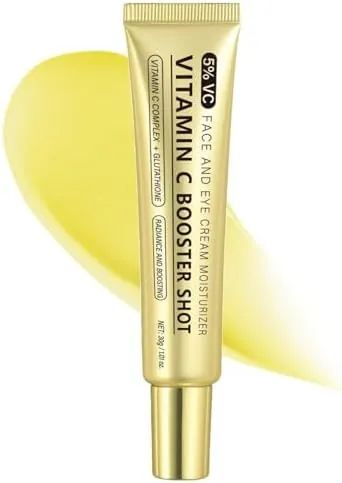 Vitamin C Booster Shot Serum, Vitamin C Serum for Face with Glutathione and Niacinamide, Brightening and Hydrating Skin, Reduces Dark Spots and Evens Skin Tone, Korean Skincare, 30ml