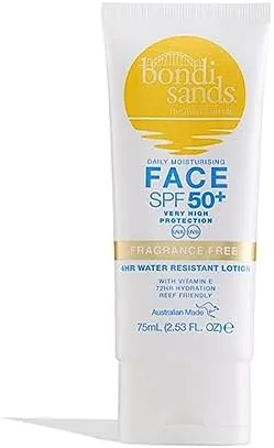 Bondi Sands Fragrance Free Face Sunscreen Lotion SPF 50+