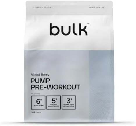 Bulk Complete Pump, Pre Workout, Stimulant Free, Mixed Berry, 500 g