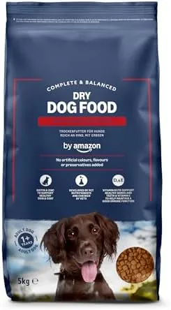 Complete Dry Dog Food for Adult Dogs, Rich in Beef with Peas, 1 Pack of 5kg