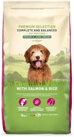by Amazon Complete Dry Dog Food with Salmon & Rice for Medium and Large Breeds, 1 Pack of 5kg (Previously a Lifelong brand, same product)