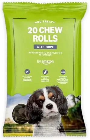 Dog Treats - 20 Chew Rolls with Tripe, 200g