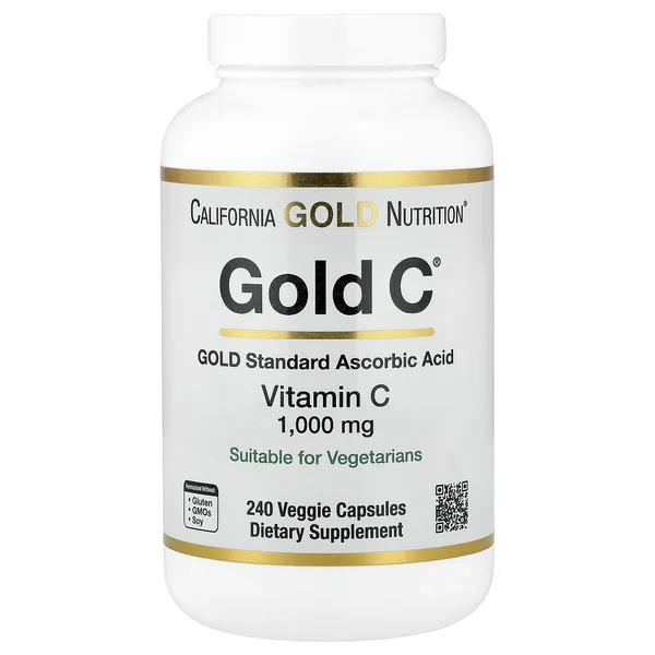 Gold C®, USP-grade Vitamin C, 1,000 mg, 240 Veggie Capsules