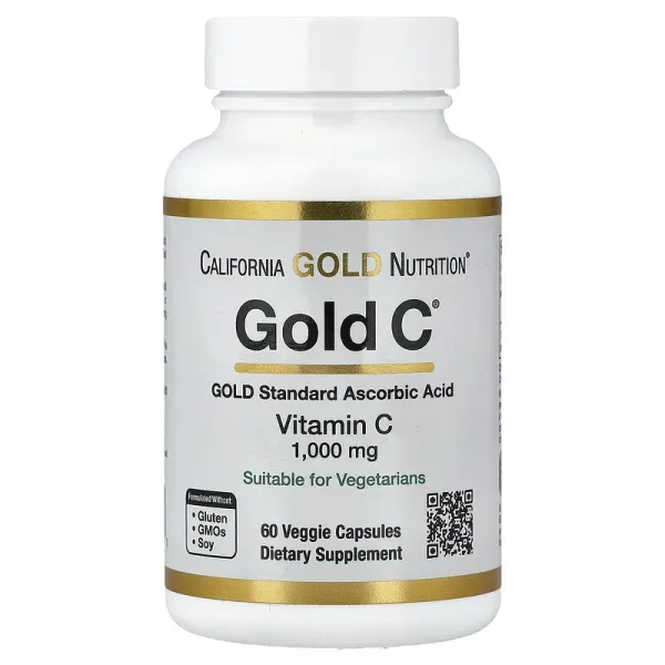 Gold C®, USP-Grade Vitamin C, 1,000 mg, 60 Veggie Capsules