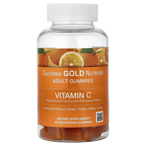 Vitamin C Gummies with Vitamin A from 100% beta-carotene, 90 Vegetarian Gummies