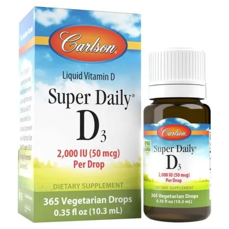 Carlson Super Daily D3 2000 IU Softgels 365 Count