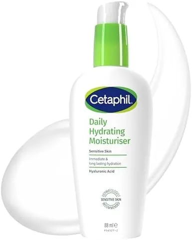 Cetaphil Daily Hydrating Face Moisturiser, 88ml, For Sensitive Skin, With Hyaluronic Acid, Packaging May Vary