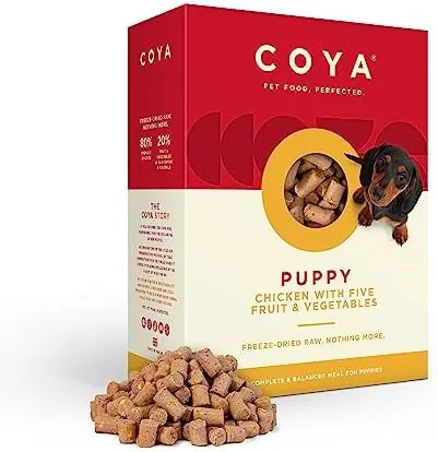 Freeze-Dried Raw Puppy Food, Chicken (750g) Hypoallergenic & Grain Free, Made With 80% Meat & 20% Fruit & Vegetables