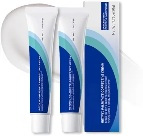 2PCS Retinyl Palmitate Corrective Cream, Vitamin A Retinol Cream, Retinol Night Cream, Prevents Hyperpigmentation, Face Moisturizer to Reduce Wrinkles & Fine Lines, Nourishing Skin Care for Skin