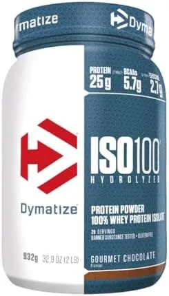Dymatize ISO 100 Hydrolyzed Gourmet Chocolate 932g - Whey Protein Hydrolysat + Isolat Powder