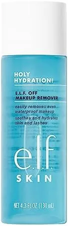 e.l.f. SKIN Holy Hydration! e.l.f. Off Makeup Remover, Liquid Makeup Remover For Eye, Lip & Face Makeup, Gentle Formula, Vegan & Cruelty-free