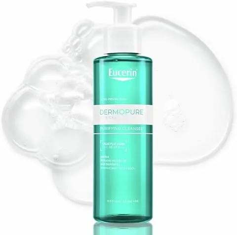 Eucerin Dermopure Clinical Purifying Cleanser 200ml, Facial Cleanser with Salicylic Acid & AHA/PHA, Cleanser for Sensitive, Oily Skin, Non-Comedogenic Face Wash