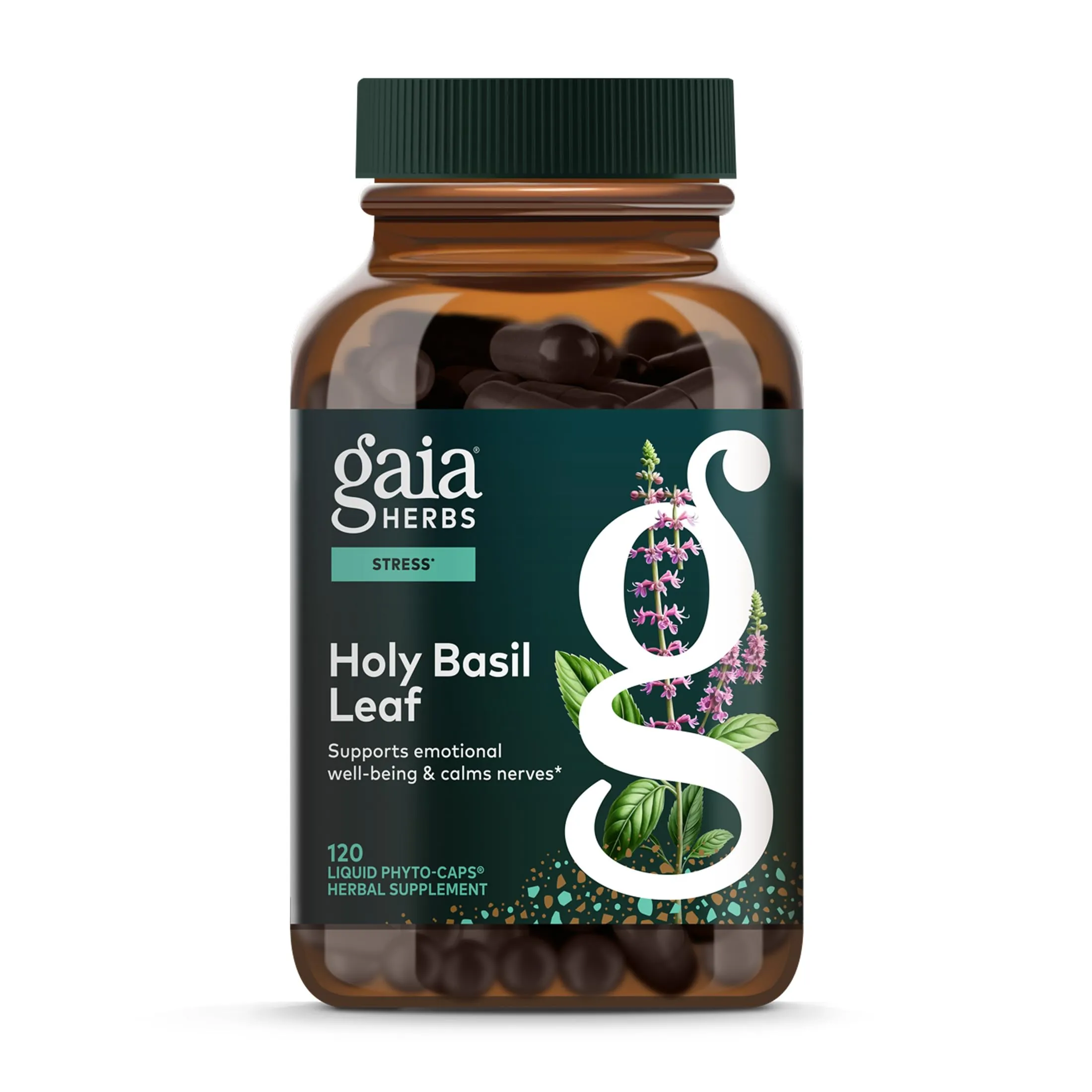 Gaia Herbs Holy Basil Leaf 60 Capsules