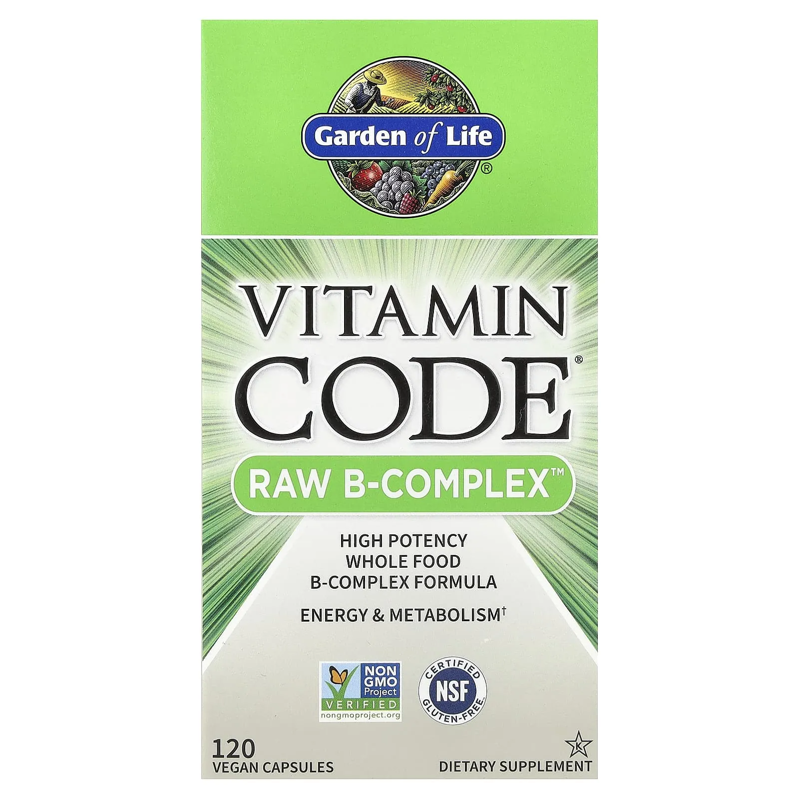 Garden of Life Vitamin Code Raw B-Complex 120 Capsules