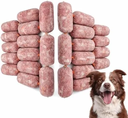 Raw Dog Food Frozen BARF Chicken Mince Meal for Dogs - Frozen, Raw Food in 28 x 500g Rolls (14kg Total)