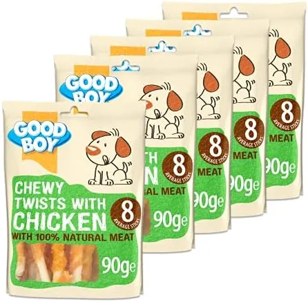 Good Boy Chewy Twisters With Real Chicken 90 g (Pack of 5)