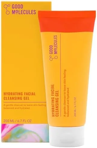 Good Molecules Hydrating Facial Cleansing Gel Face Wash With Rosewater And Pineapple Skincare For Face, Brighten, Cleanse And Moisturize