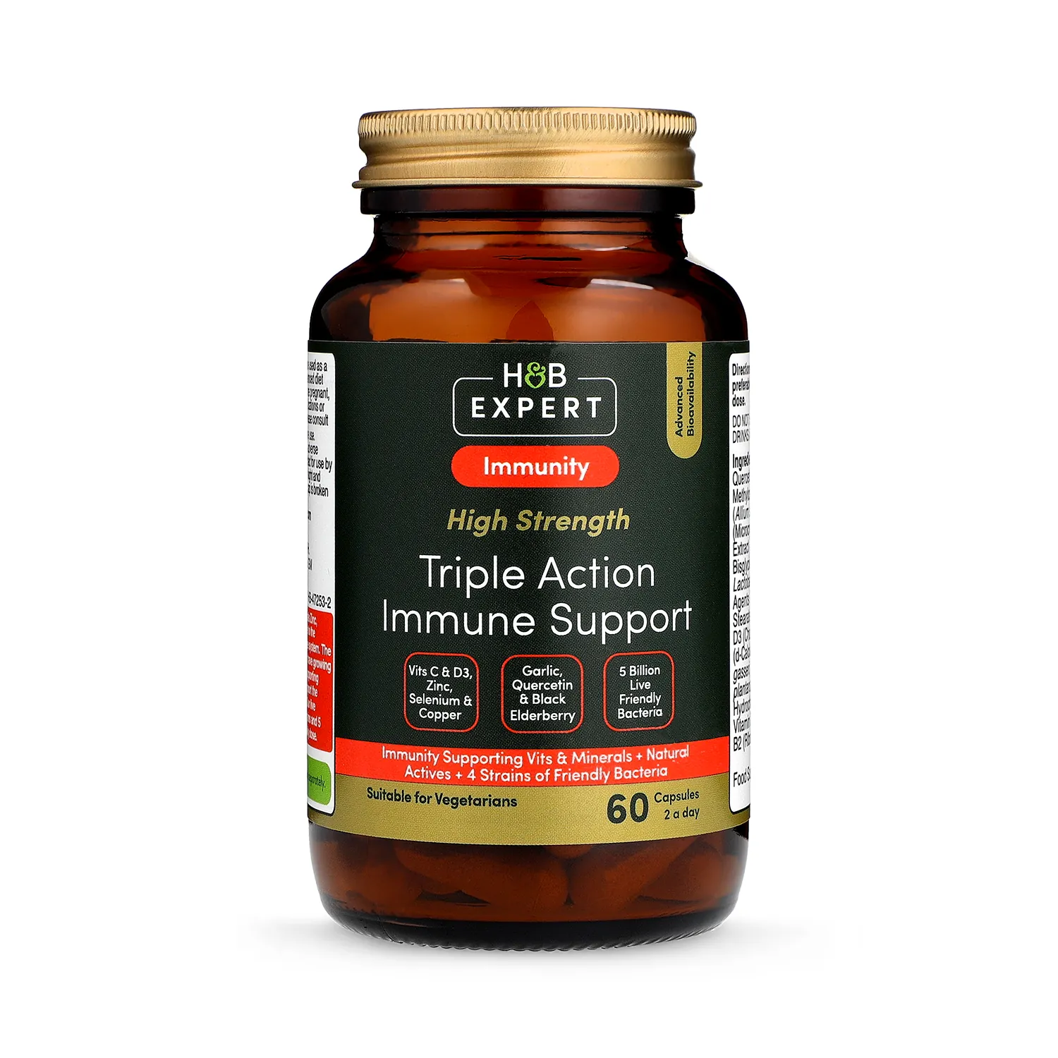 High Strength Triple Action Immune Support 60 Capsules