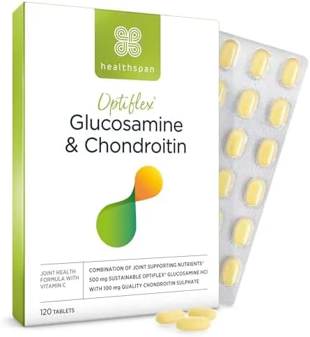 Healthspan Glucosamine & Chondroitin (120 Tablets, 500mg Glucosamine & 100mg Chondroitin)