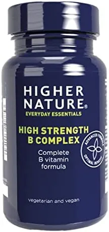 High Strength - Vitamin B Complex - Reduce Tiredness - Supports Nervous System - Vegan Friendly - 90 Capsules