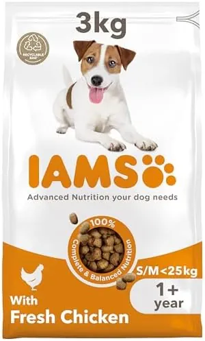 IAMS Adult Small Medium Dry Dog Food Chicken 3kg