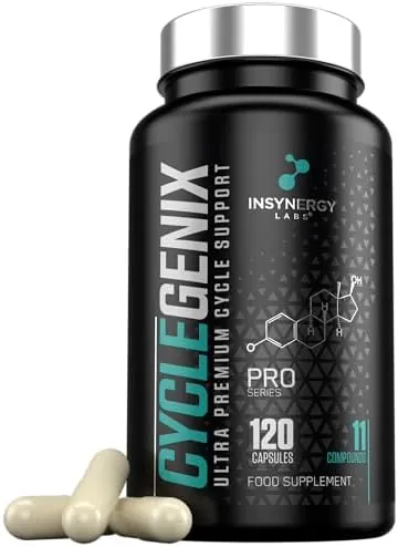 CycleGenix Cycle Support Supplement (10 Ingredients) Premium Liver Detox Support, NAC, D Aspartic Acid, Artichoke, Milk Thistle, 120 Liver Tablets Cleanse Detox Repair