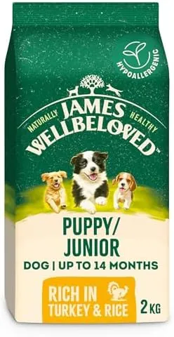 James Wellbeloved Dog Puppy Hypoallergenic Dry Food Turkey and Rice 2 kg