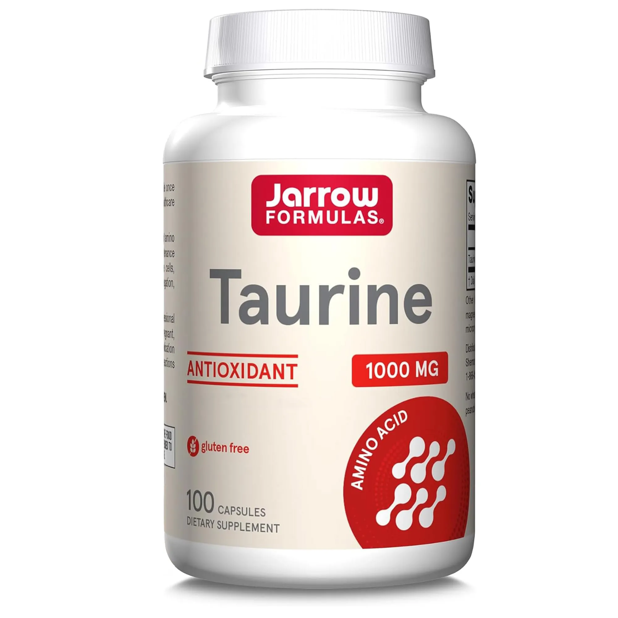 Jarrow Formulas Taurine 1000mg Capsules 100 Count
