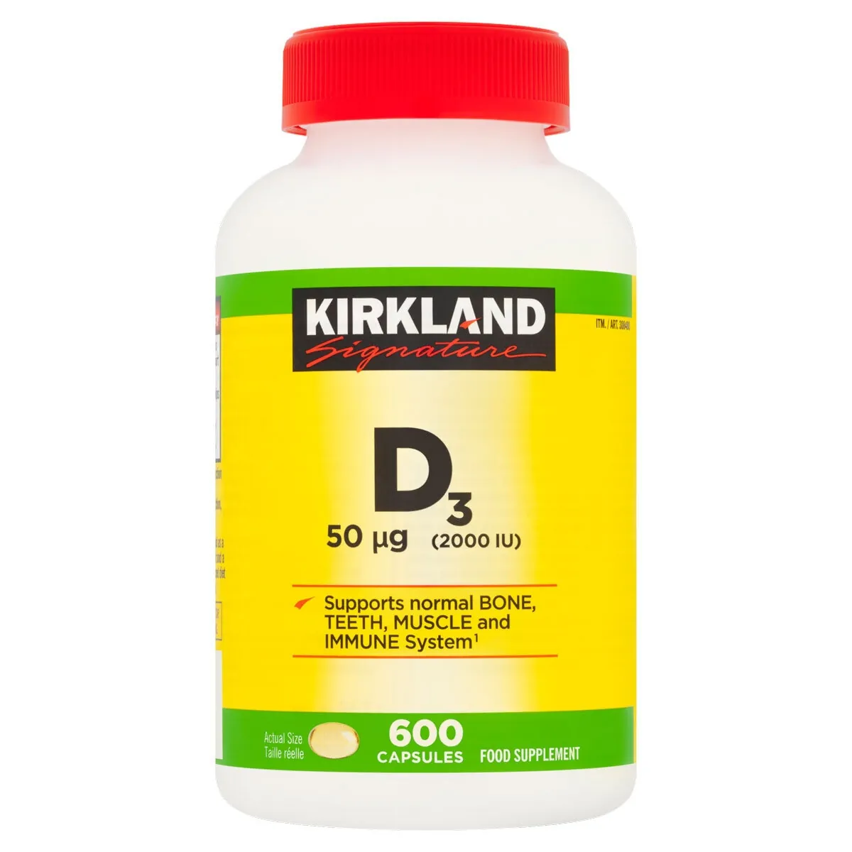 Kirkland Signature Vitamin D3 2000 IU Softgels 600 Count