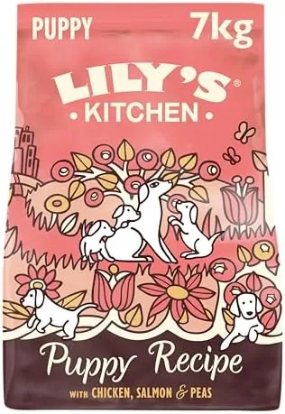 Lily's Kitchen Made with Natural Ingredients Puppy Dry Dog Food Chicken, Salmon & Peas Grain-Free Recipe 7kg