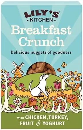 Lily's Kitchen Natural Adult Dry Dog Food - Breakfast Crunch Chicken, Turkey & Yoghurt - Complete Meal Recipes (6 Boxes x 800g)