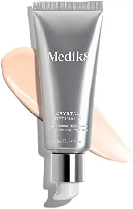 Medik8 Crystal Retinal 3 - Age-Defying Night Serum - Improves Wrinkles & Skin Firmness- 0.03% Retinal Strength - 11x Faster than Retinol - For New Vitamin A Users - 30ml
