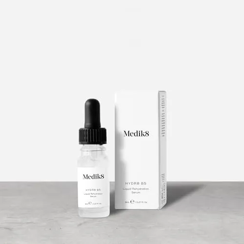 Medik8 Hydr8 B5 Travel Size - Liquid Rehydration Serum With Hyaluronic Acid - Replenishes, Smooths & Plumps Skin - Ideal For Normal to Sensitive Skin Types - 8ml