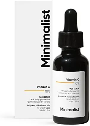 Minimalist 10% Vitamin C Face Serum for Brightening